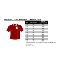 PPS Active Wear Polo T-Shirt (Maroon)